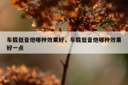 车载低音炮哪种效果好，车载低音炮哪种效果好一点