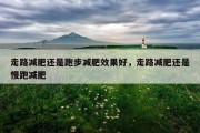走路减肥还是跑步减肥效果好，走路减肥还是慢跑减肥