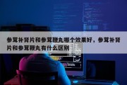 参茸补肾片和参茸鞭丸哪个效果好，参茸补肾片和参茸鞭丸有什么区别