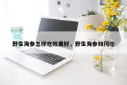 野生海参怎样吃效果好，野生海参如何吃
