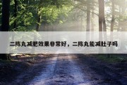 二陈丸减肥效果非常好，二陈丸能减肚子吗