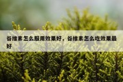 谷维素怎么服用效果好，谷维素怎么吃效果最好