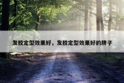 发胶定型效果好，发胶定型效果好的牌子
