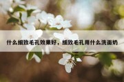 什么细致毛孔效果好，细致毛孔用什么洗面奶