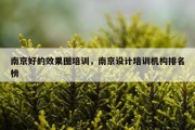 南京好的效果图培训，南京设计培训机构排名榜